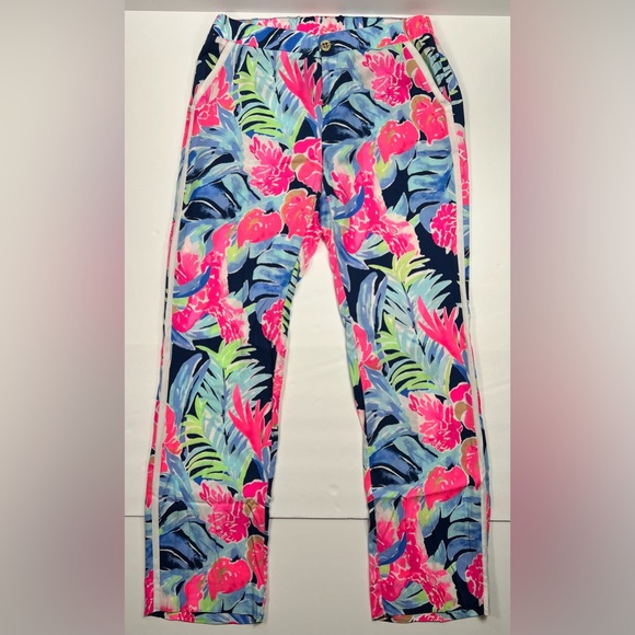 Lilly Pulitzer Madeira High Tide Pant - tropicolada, size 10 - Picture 2 of 13